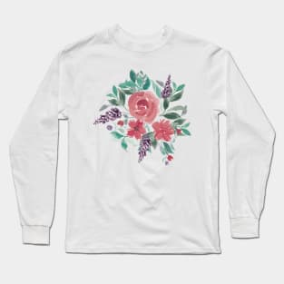 Watercolor floral bouquet Long Sleeve T-Shirt